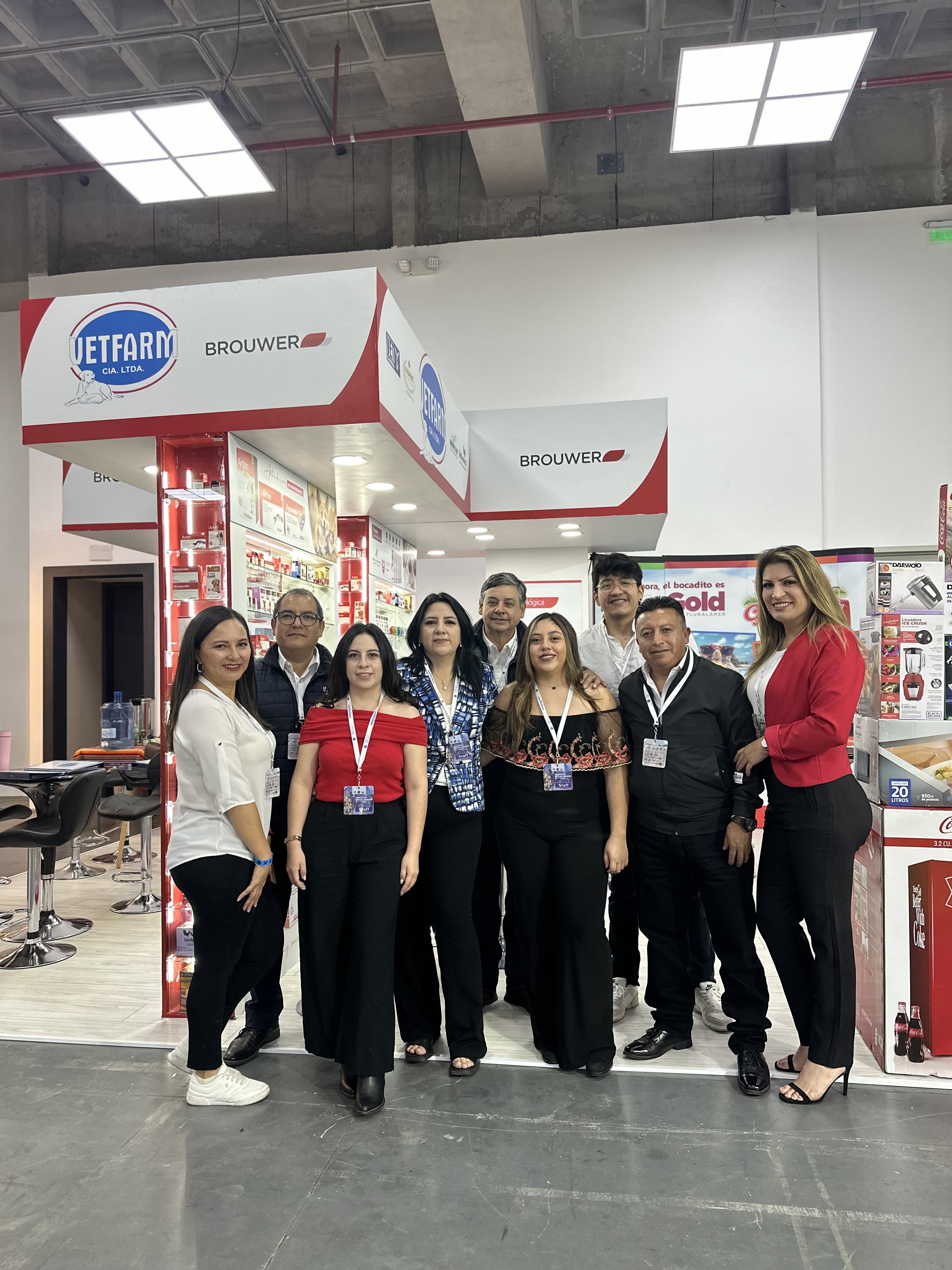 Veterinarios en el stand